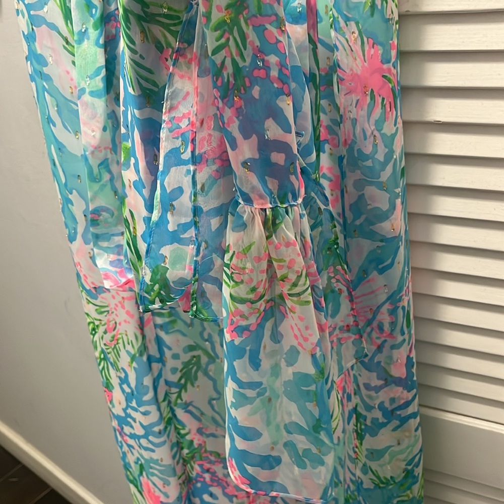 Colorful Floral Sleeveless Dress - Picture 9 of 10